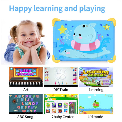 2026 New 7 Inch Cartoon Pattern Kids' tablets Quad Core 4GB RAM 64GB ROM 5G WiFi Learning Education Games Tablet Children's Gift