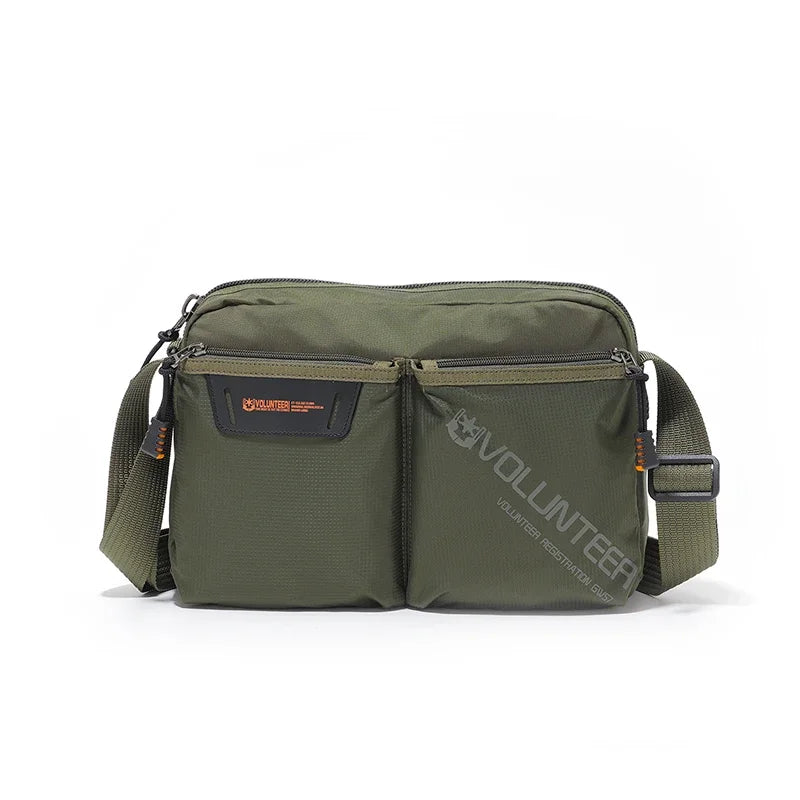VOLUNTEER Messenger Crossbody Bags for Men Oxford Side Letter Print Fashion Light Weight Protable Versatile Shoulder Bag 1802-18
