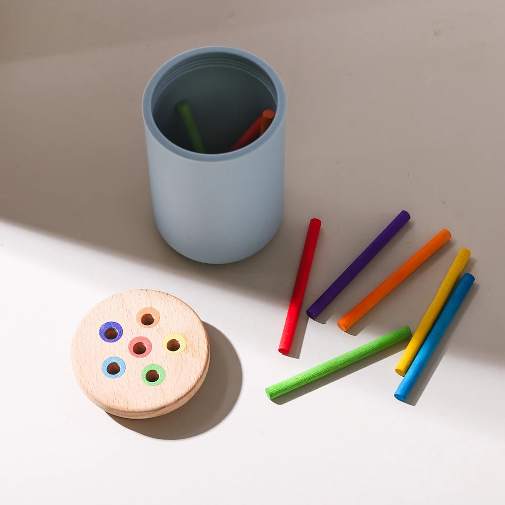 Baby Toys Montessori Silicone Educational Toys Cognitive Toys Color Matching Bucket Toddler Toys Sensor Game Baby Games 2 Years