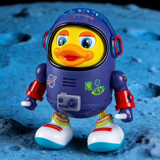 Electric Dancing Space Duck with Music and Lights, Cute Little Duck Toy for Babies, Boys, and Children