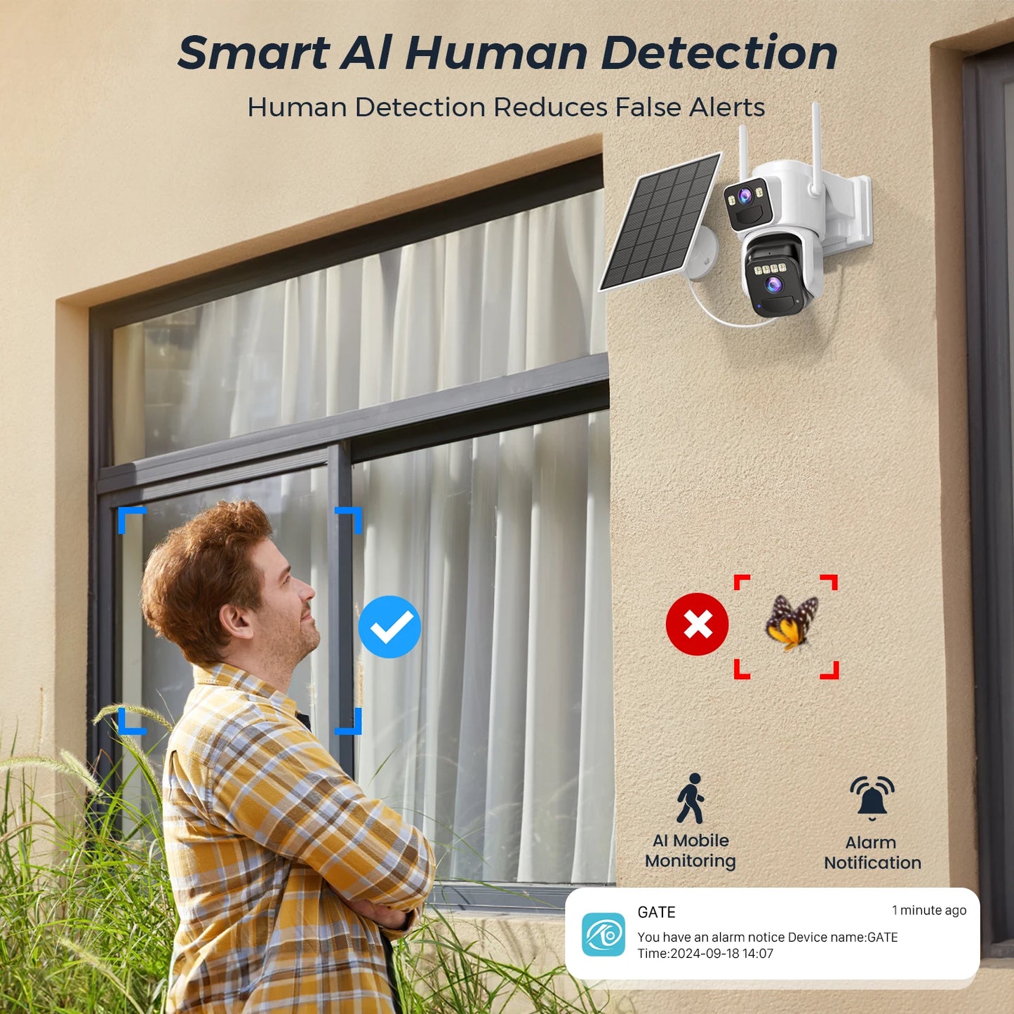 8MP Solar Wifi Camera PTZ Built-in 7800mAh Battery Outdoor 4K Human Detection Dual Screen CCTV Surveillance Camera O-Kam Pro APP
