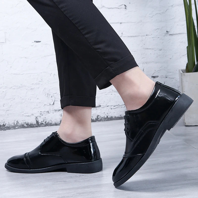 Large Size Fashionable Men's Daily Comfortable Business Office Formal Shoes Low Cut Round Toe Multifunctional Men's WeddingShoe
