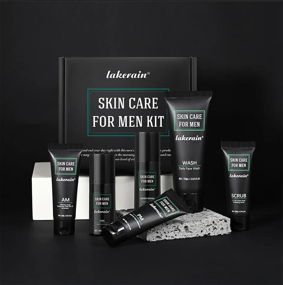 Men Facial Care Kit Face Wash Moisturizer Eye Cream Anti Aging Oil Control