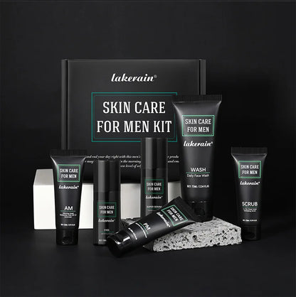 Men Facial Care Kit Face Wash Moisturizer Eye Cream Anti Aging Oil Control