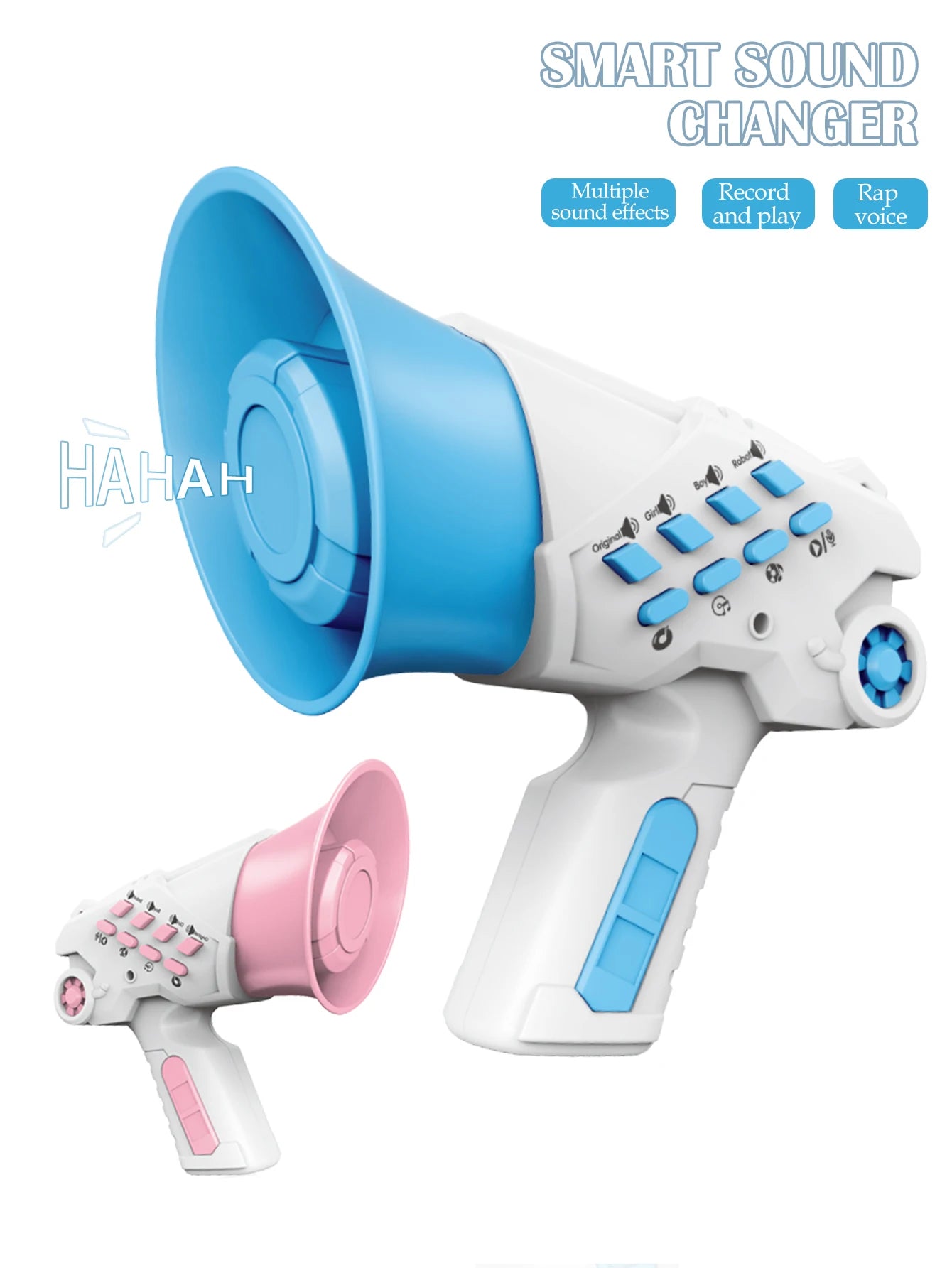 Voice Changer Amplifier, Megaphone Speaker Siren Bullhorn Toys Portable Smart Multi Voice Changers Handheld Loudspeaker