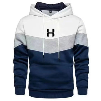 Men's printed hoodie, winter casual hoodie and pants, men's outdoor sports jogging pullover sportswear piece