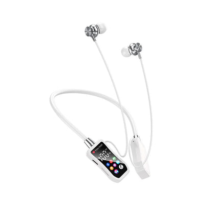 Neck-mounted headphones with HD screen, 48-hour playback time, Bluetooth 5.4 wireless earphones, dedicated for sports and gaming