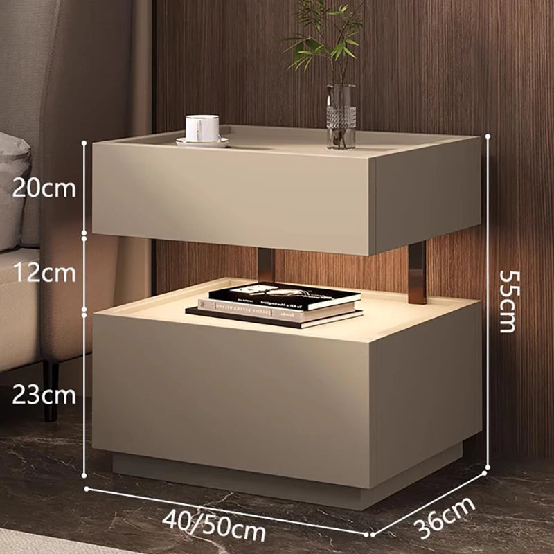 Simple European Bedside Table Classic Storage Luxury Trendy Night Table Modern Premium Comodini Camera Letto Bedroom Furnitures