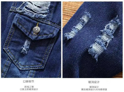 Spring Autumn Mens Denim Jacket + Jeans Pants Set Fashion Letters Printed Coat Trousers Two Piece Denim suit