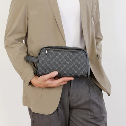 Business Men's Clutch Bag High Quality Printing Leather Handbag Phone Purse Fashion Clutches Luxury Men Birthday Gift Clutch Bag