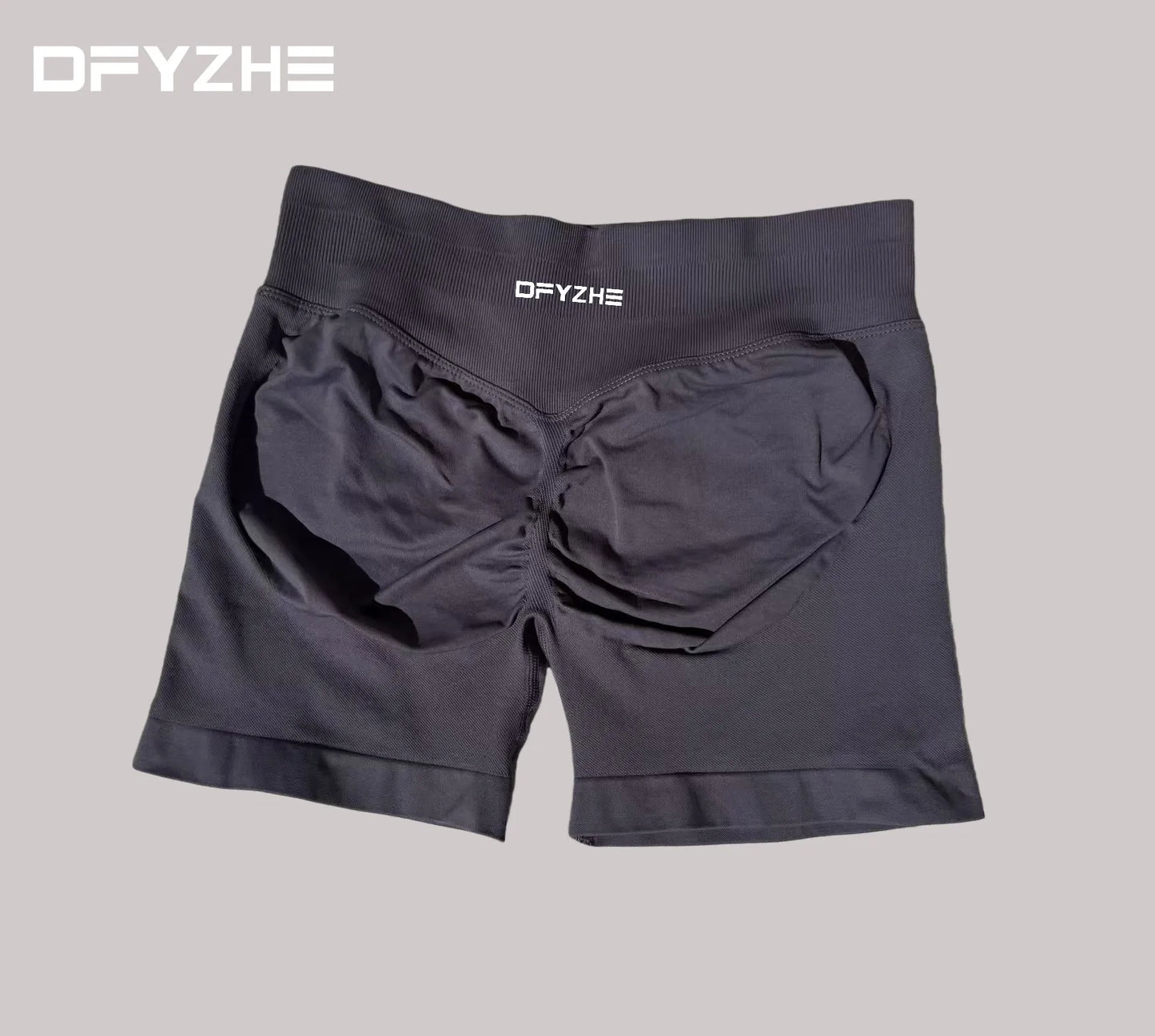 DFYZHE 4.5-inch yoga gym shorts, waist cinching and hip lifting shorts, seamless yoga shorts