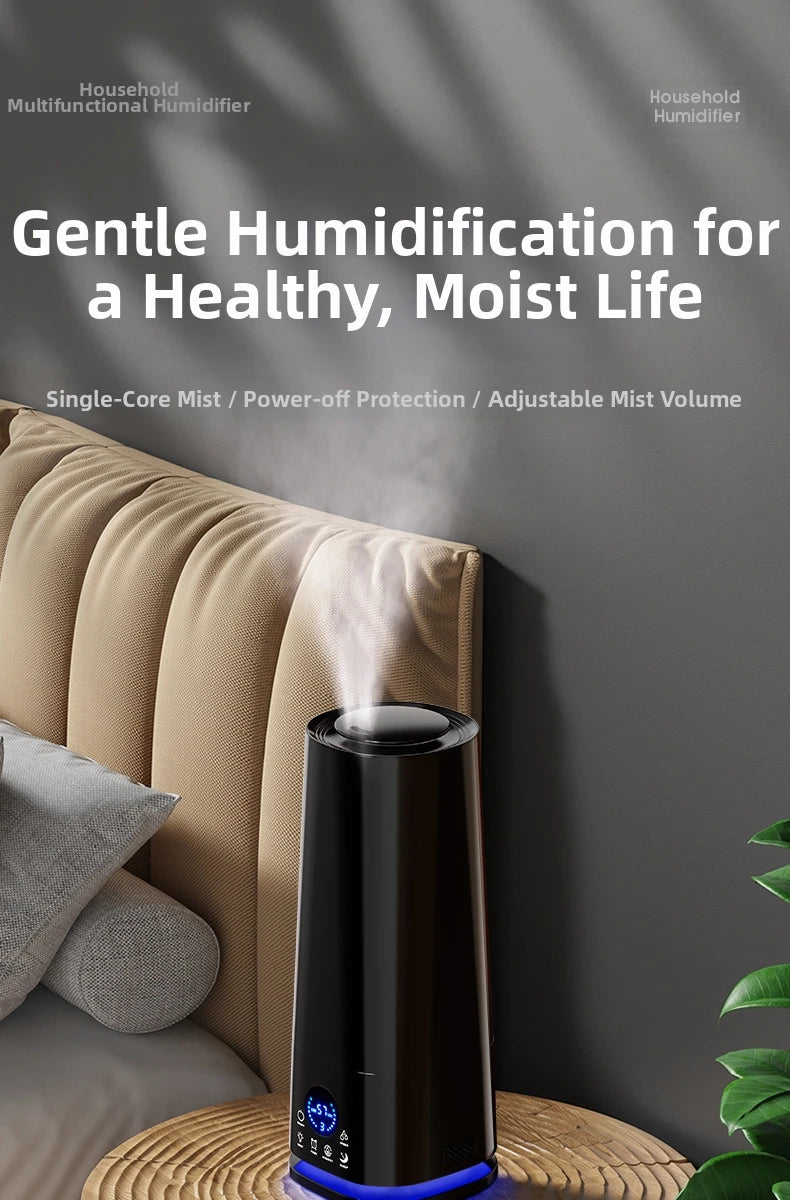 6.5L Large Capacity Humidifier – Ultrasonic Cool Mist for Home/Office,Quiet Operation, Anti-Static &amp; Dry Air Relief, Adjustable