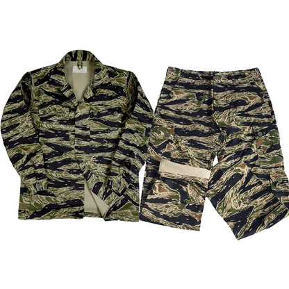 Tiger Jacket Vietnam Suit Tabby Striped Top and Pants Replica World War II Equipment Casual Training Suit WW2