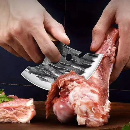 Forged Meat Cleaver Kitchen Chef Knife Fishing Boning Fruit Cutting Knife BBQ Butcher Portable Utility Knife Can Opener