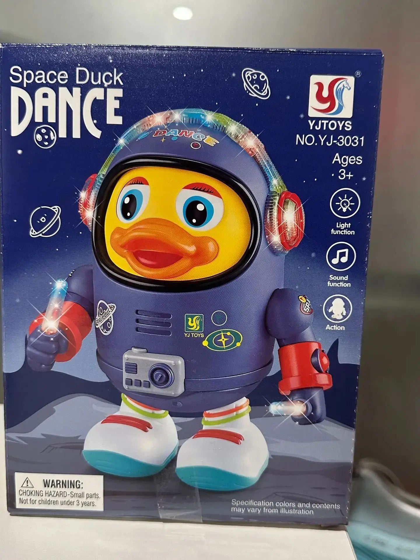 Electric Dancing Space Duck with Music and Lights, Cute Little Duck Toy for Babies, Boys, and Children