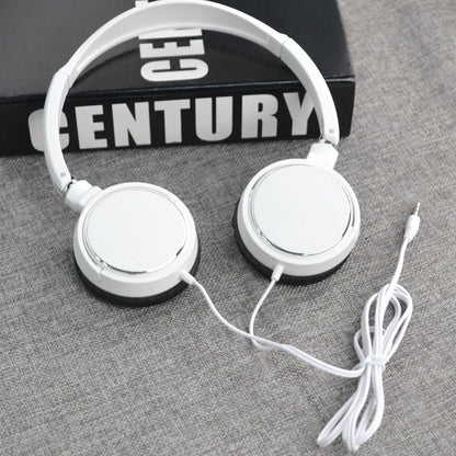 3.5mm Wired Headphones Foldable Adjustable Headphones Bass Stereo Fashion Music Earphones Supplies for MP3 Host All Smartphones