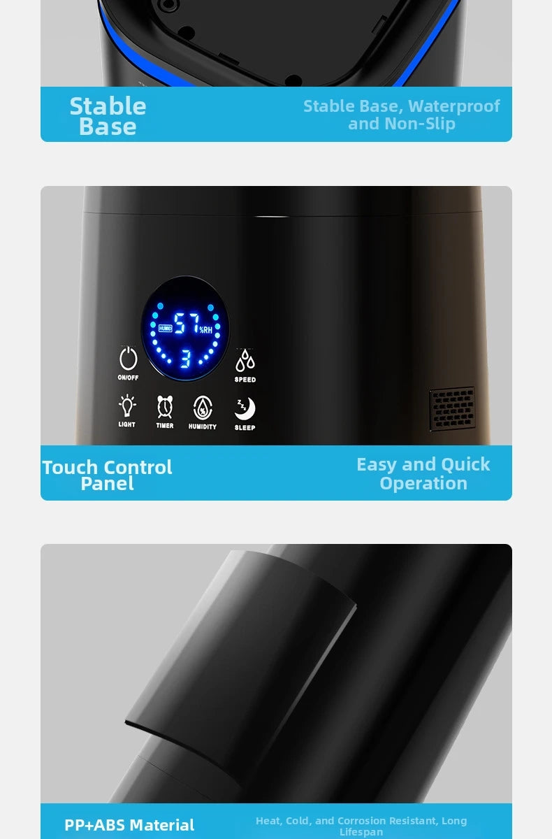 6.5L Large Capacity Humidifier – Ultrasonic Cool Mist for Home/Office,Quiet Operation, Anti-Static &amp; Dry Air Relief, Adjustable