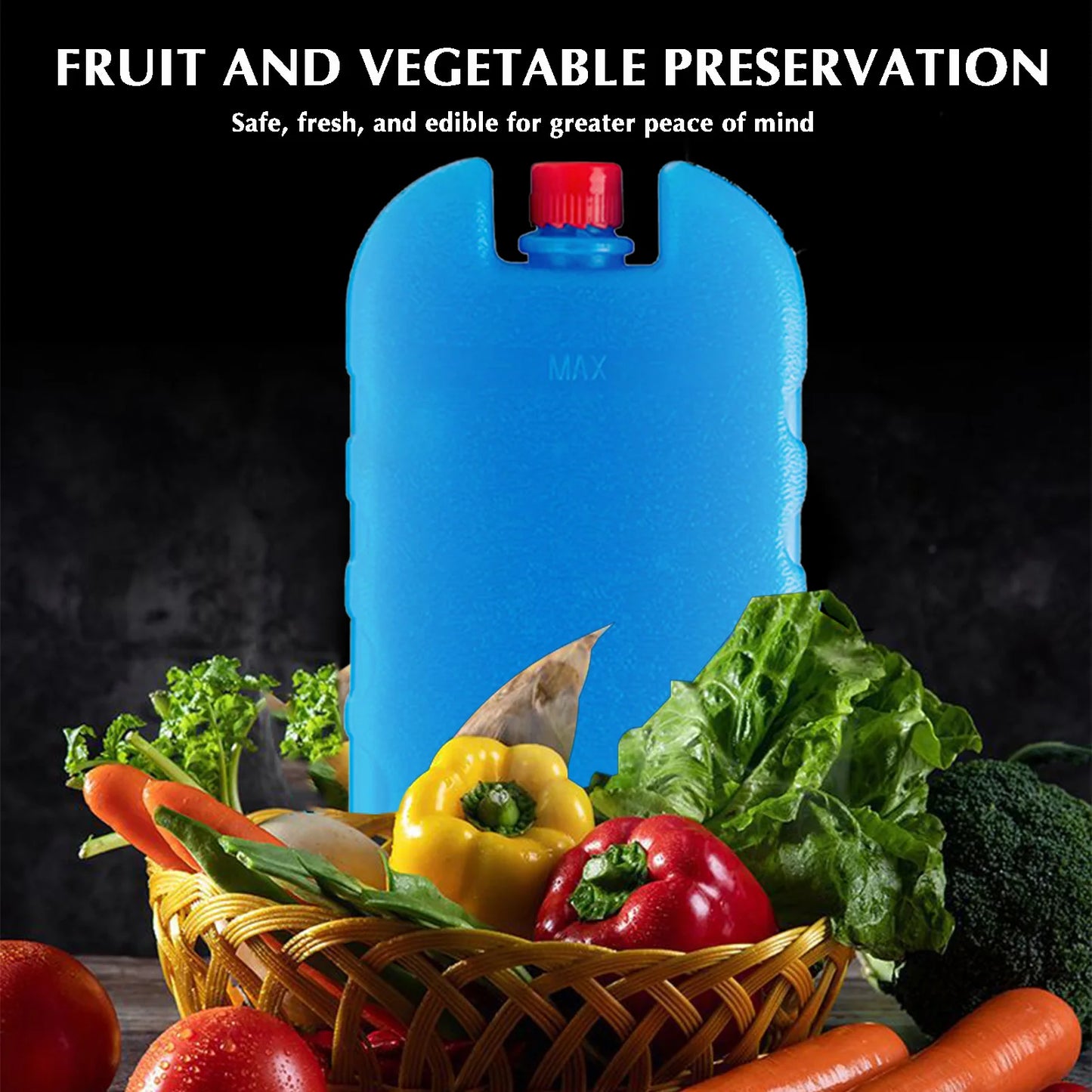 Plastic Food Storage Ice Box Refrigeration Cooler Bag Lunch Box Ice Pack Outdoor Camping Picnic Beverage Beer Freezer Block