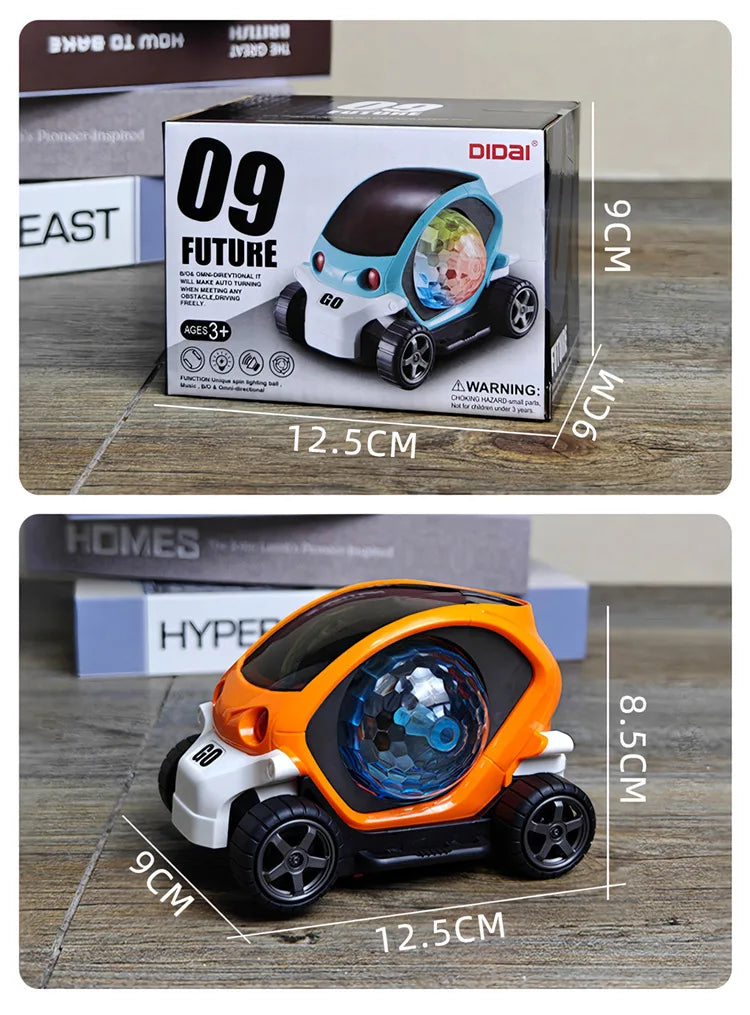 Cool Electric Steering Model Music Lights Dazzling Toy Car Boy Birthday Best Gift