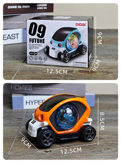 Cool Electric Steering Model Music Lights Dazzling Toy Car Boy Birthday Best Gift