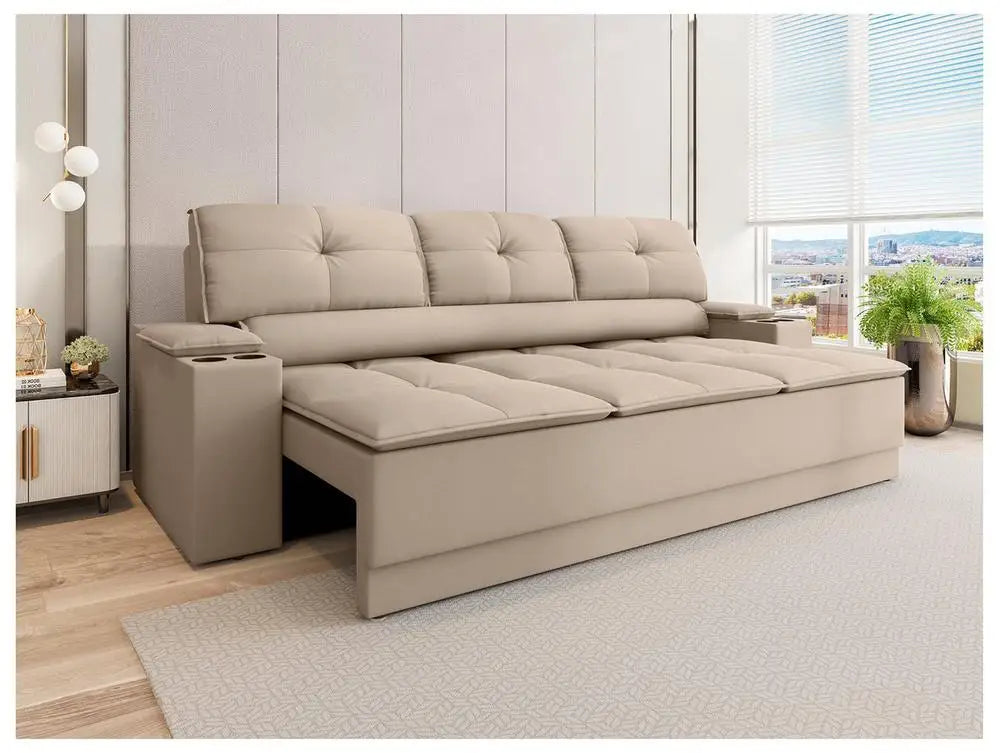 3-Seater Retractable Reclining Velosuede Sofa up Next Sofas