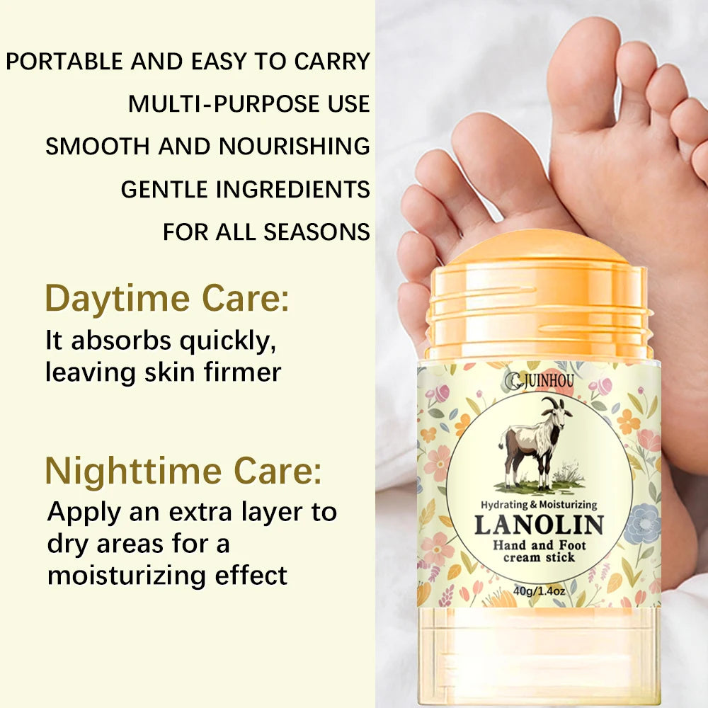 JUINHOU 40g Lanolin Moisturizing Lotion Specially Formulated for Dry Chapped Hands and Feet Provides Long-lasting Hydration