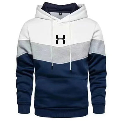 Men's printed hoodie, winter casual hoodie and pants, men's outdoor sports jogging pullover sportswear piece