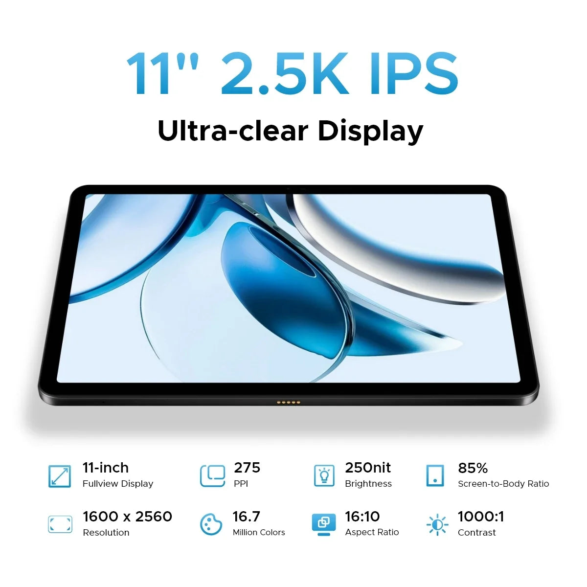 World Premiere DOOGEE T40 Tablet 11" IPS 2.5K Display 8GB 512GB Android 14 Helio G99 8580mAh 18W Charge Hi-Res Quad Speakers