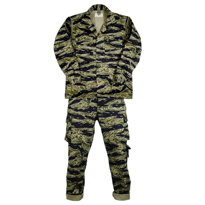 Tiger Jacket Vietnam Suit Tabby Striped Top and Pants Replica World War II Equipment Casual Training Suit WW2