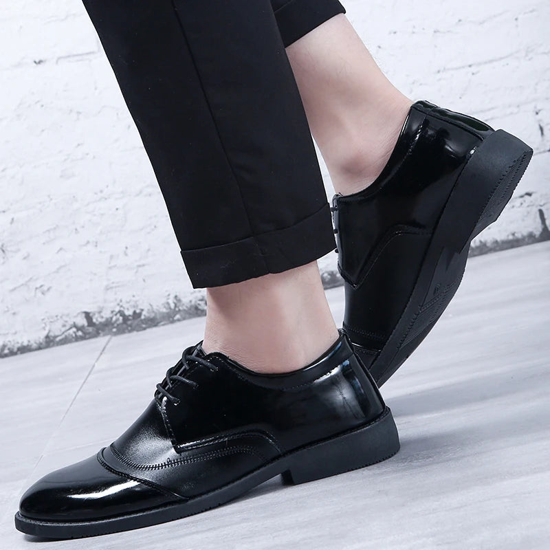 Large Size Fashionable Men's Daily Comfortable Business Office Formal Shoes Low Cut Round Toe Multifunctional Men's WeddingShoe