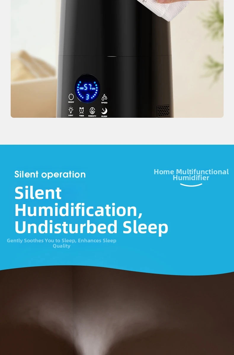 6.5L Large Capacity Humidifier – Ultrasonic Cool Mist for Home/Office,Quiet Operation, Anti-Static &amp; Dry Air Relief, Adjustable