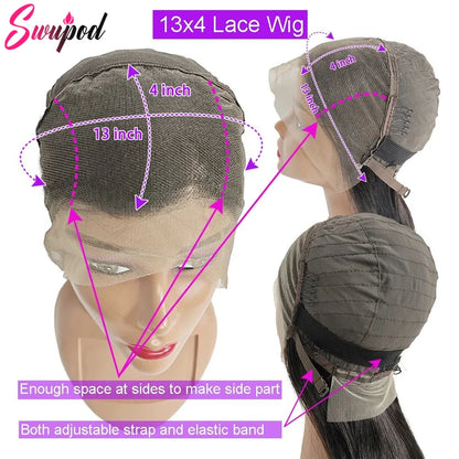 30 40 inch 250% 13x6 HD Lace Frontal Wig for Women 13x4 Front Deep Wave Kinky Curly Human Hair Dark Black Glueless Pre Plucked