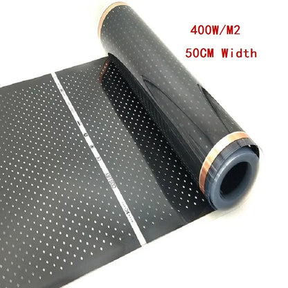 0.5~4㎡ 400w/m2 Infrared Carbon AC220V Underfloor Heating Film Low Electrical Warm Mat