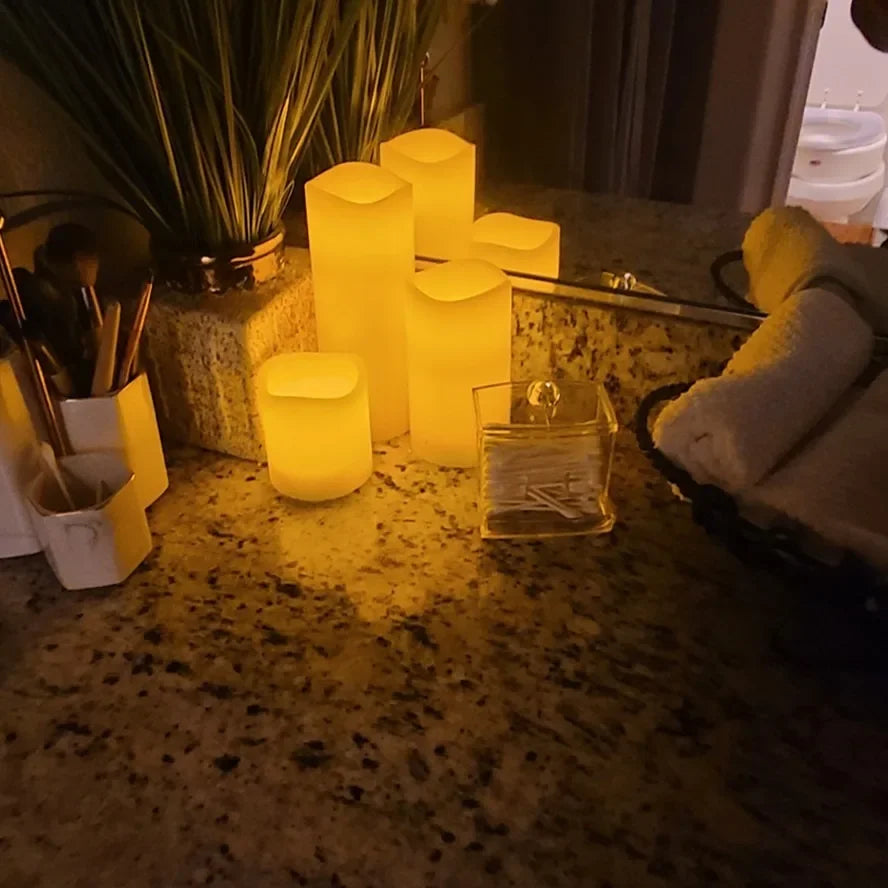 Flameless Flickering LED Candles Battery Powered For Wedding Decor