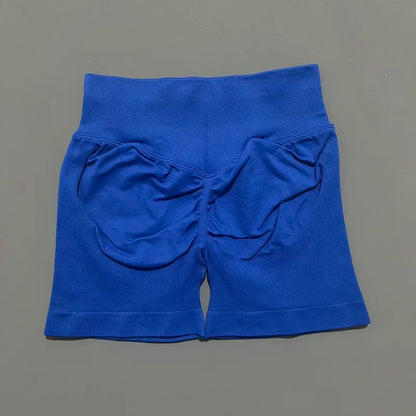 HISTELLO Women Sports Impact Shorts Seamless Low Waist Scrunch Bum Butt Lifting Stretch Gym Yoga Workout Fitness Short Leggings