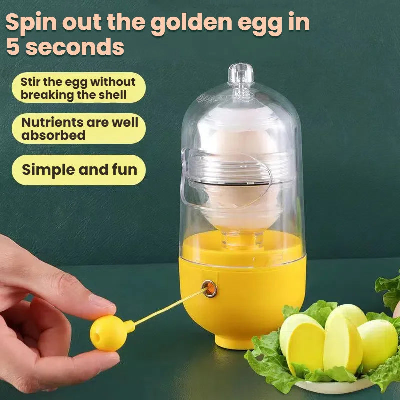 Egg Puller Hand Powered Golden Egg Maker Eggs Yolk White Mixer Kitchen Gadgets Eggs Yolk White Mixer Egg Shaker