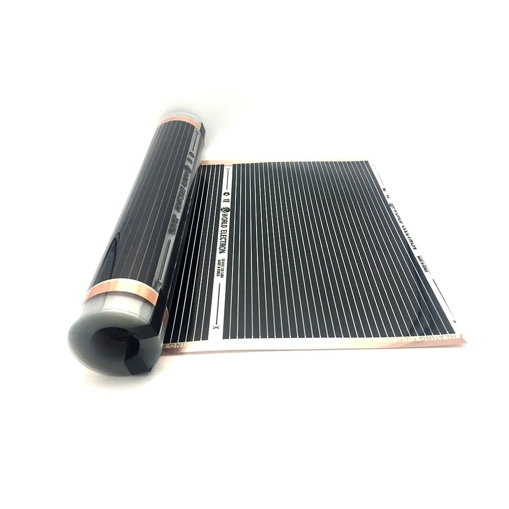 0.5~4㎡ 400w/m2 Infrared Carbon AC220V Underfloor Heating Film Low Electrical Warm Mat