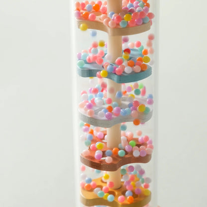 Montessori Baby Rain Stick Rainbow Hourglass Rain Music Rattle Baby Educational Toy Montessori Sensory Toys for Kids BABY's Gift