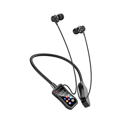 Neck-mounted headphones with HD screen, 48-hour playback time, Bluetooth 5.4 wireless earphones, dedicated for sports and gaming