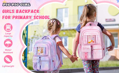 Kids Backpack for Girls - Middle School &amp; Elementary School - Kawaii Ita Backpack - Purple