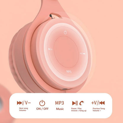 Headphones Kids Wireless Bluetooth Earphones Stereo Foldable Helmets Gaming Headsets Over-ear Headphones for Android ios