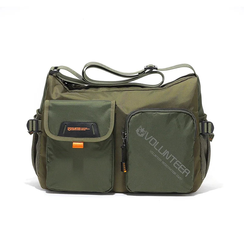 VOLUNTEER Messenger Crossbody Bags for Men Oxford Side Letter Print Fashion Light Weight Protable Versatile Shoulder Bag 1802-18