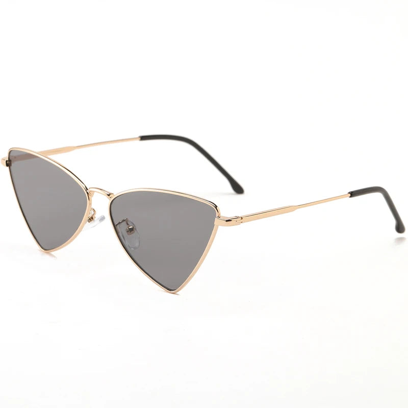 DOHOHDO Butterfly Style Triangular Metal Sunglasses For Women 2024 Luxury Brand Design Sun Glasses Men Fashion Punk Shades UV400