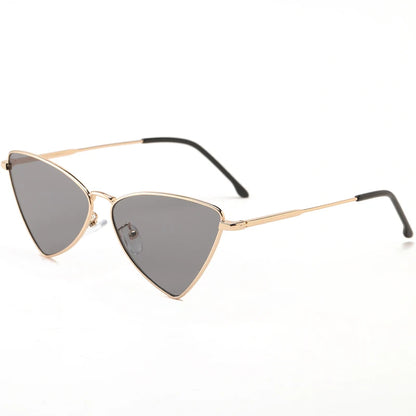 DOHOHDO Butterfly Style Triangular Metal Sunglasses For Women 2024 Luxury Brand Design Sun Glasses Men Fashion Punk Shades UV400