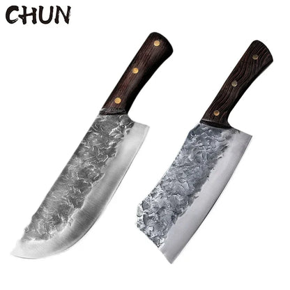 5CR15 Handmade Chopping Cleaver Butcher Knife High Carbon Steel Kitchen Chef Knife Sets Forged Blade Cooking Knives Set Cleaver