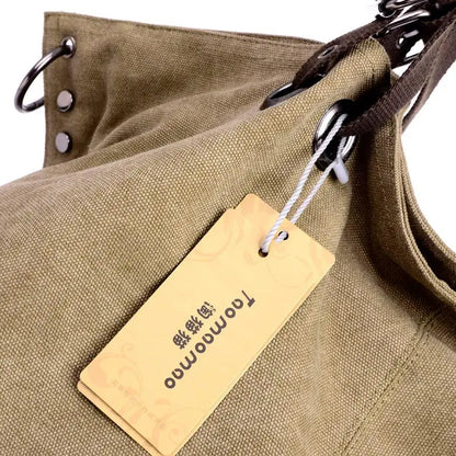 Casual Women Canvas Shoulder Bag Travel Messenger Bag Large Capacity Tote Top-handle Bag Women Crossbody Bags Sac A Mains Femme