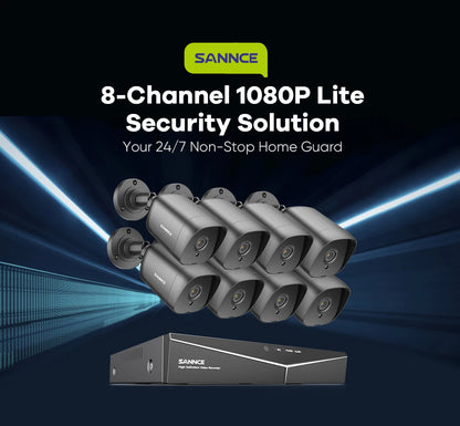 SANNCE 4CH DVR CCTV System 2PCS/4PCS 2MP IR Outdoor Security Cameras 1080P TVI CCTV DVR 1280TVL Surveillance Kit