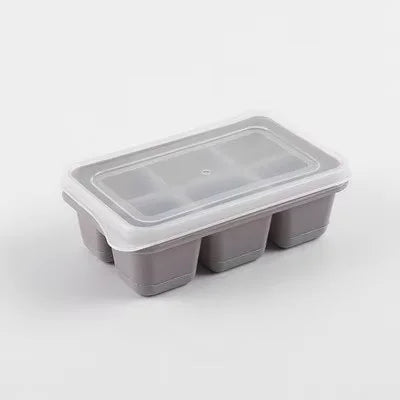 Easy to Disassemble Square Ice Cube Tray Ice Cream Mold for Household Kitchen Tools, Silicone Ice Cube with Detachable Lid