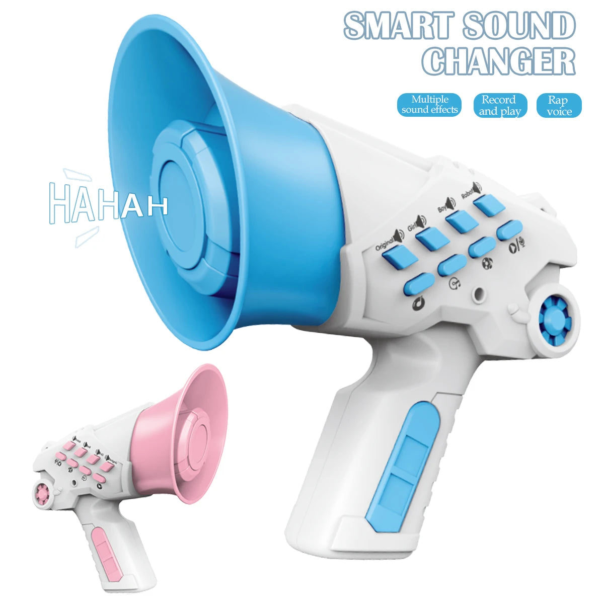 Voice Changer Amplifier, Megaphone Speaker Siren Bullhorn Toys Portable Smart Multi Voice Changers Handheld Loudspeaker