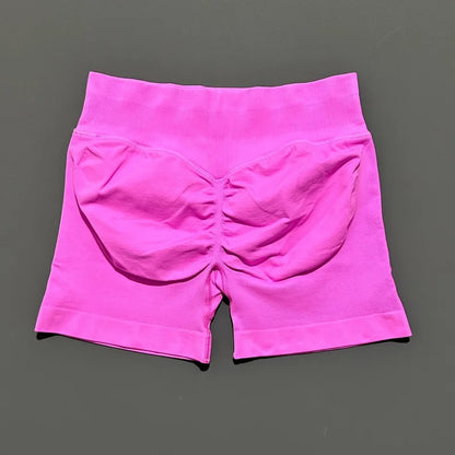 HISTELLO Women Sports Impact Shorts Seamless Low Waist Scrunch Bum Butt Lifting Stretch Gym Yoga Workout Fitness Short Leggings